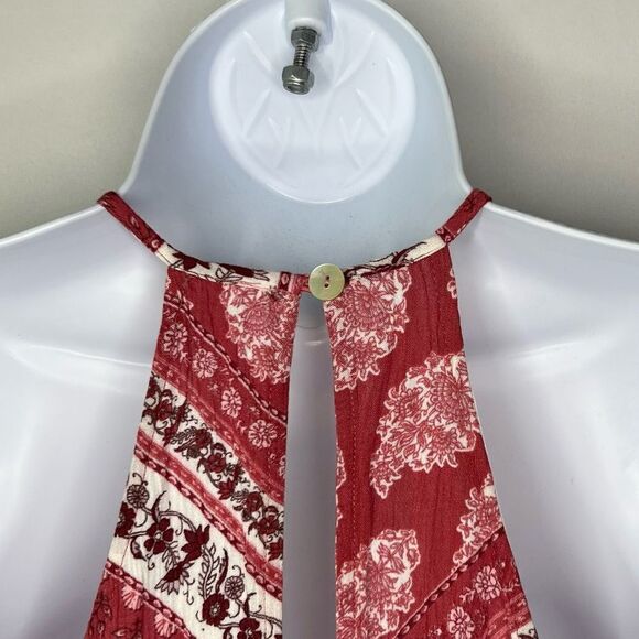 Show Me Your Mumu Womens S Red Wine Darcy Paisley Cloud Boho Tunic Dress - Picture 7 of 11